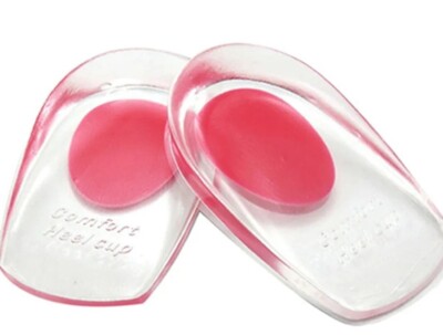 Zwei Paar Damen Silikon Gel Fersenschalen Sitze Fuß Orthesen Kissen Einlegesohlen