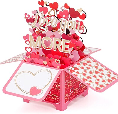 Valentines Day Pop up Card-3D Happy Valentines Card for Wife, Gift for Valentine