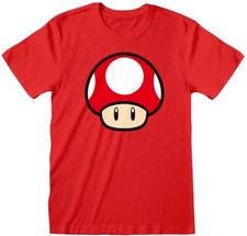 Nintendo Super Mario - Power Up Mushroom T-Shirt Red