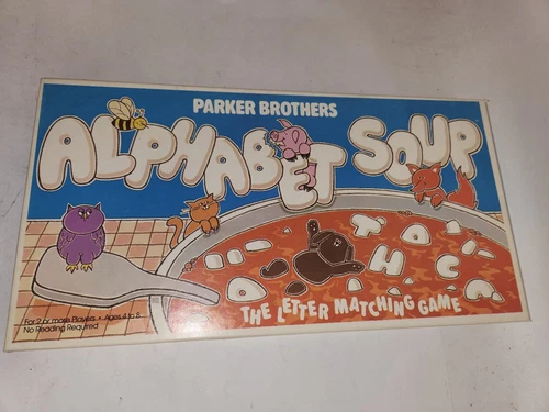 Vintage 1981 Alphabet Soup Parker Brothers Letter Matching Board Game