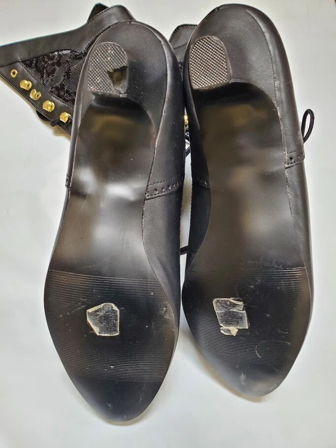 Botín victoriano Pleaser Funtasma DAME-115 para mujer con tacón de 2 pulgadas de encaje talla 11 Foto 3 de 3