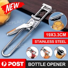 Multifunctional Stainless Steel Jar Opener Adjustable Bottle Lid Beer Gripper AU