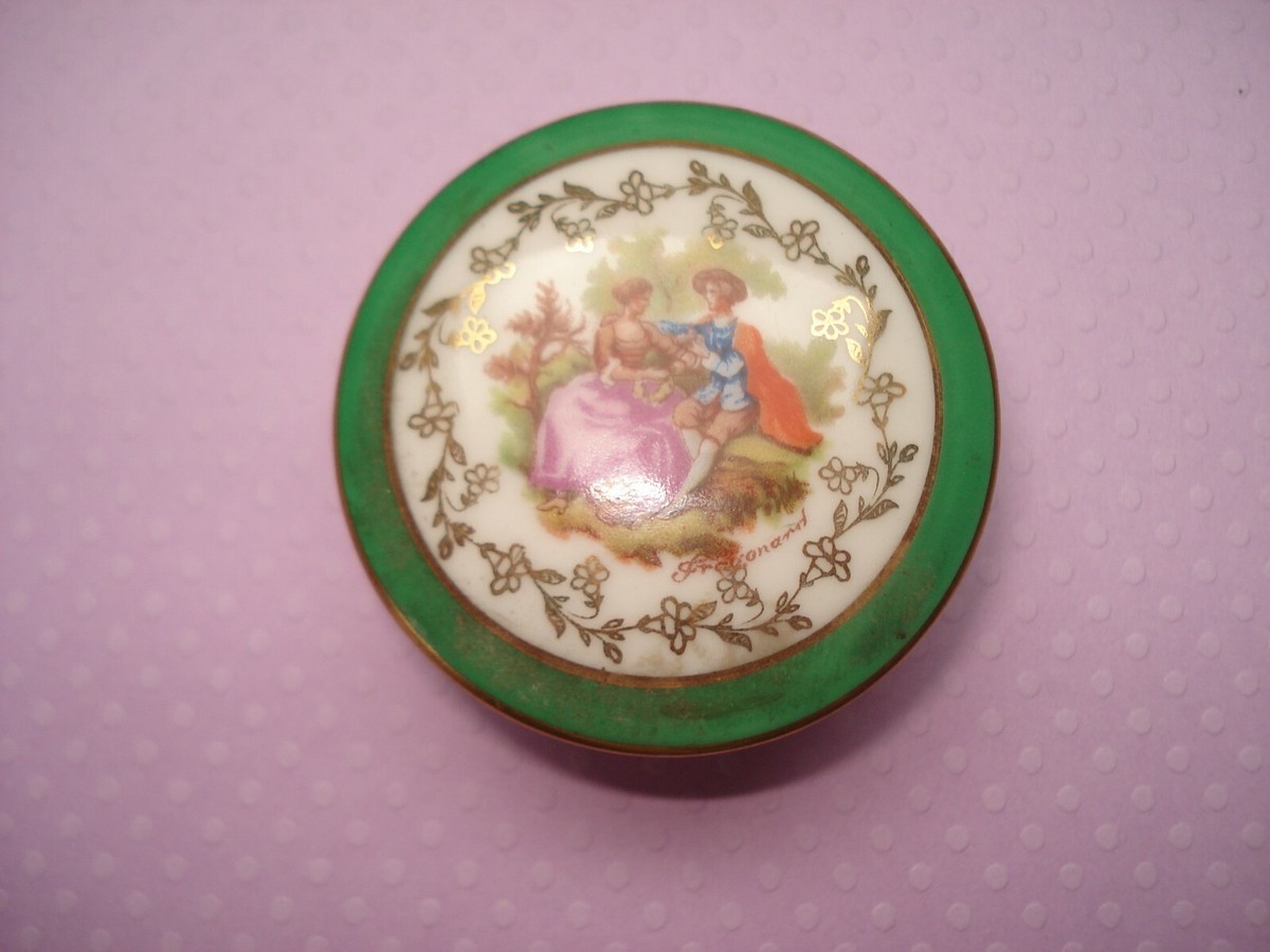 Boîte à Pilules Porcelaine De Limoges - Superbe Objet Décoratif Vitrine