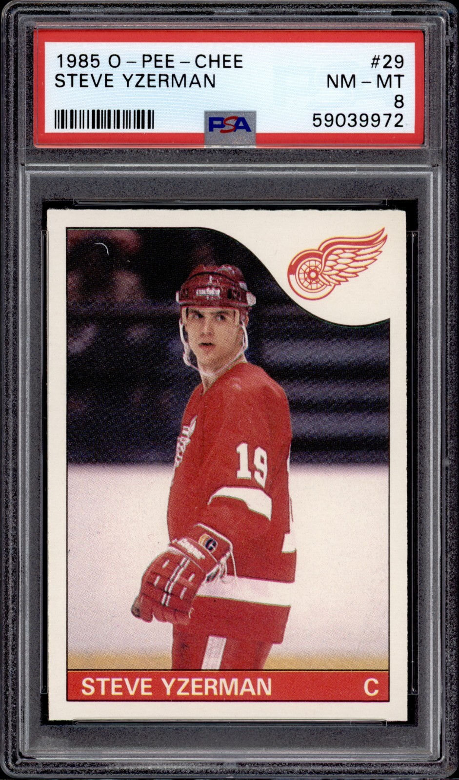 1985 OPC #29 STEVE YZERMAN 2ND YEAR PSA 8 NEAR MINT- MINT
