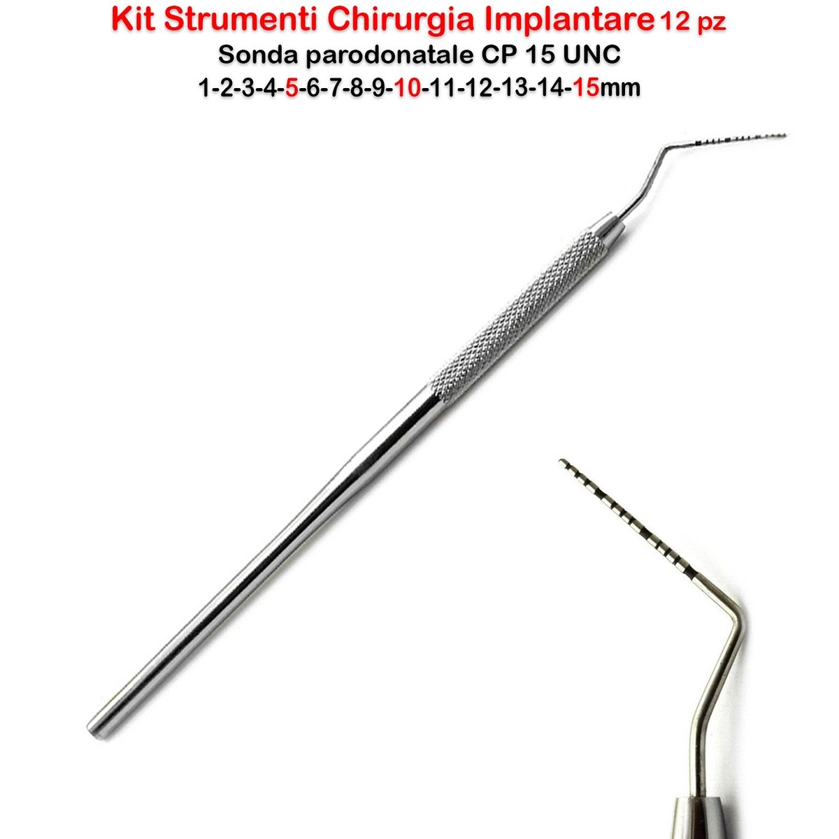 Set 4 Strumenti per Impianto di Elevazione Dentale Sollevamento Sinusoidale Kit