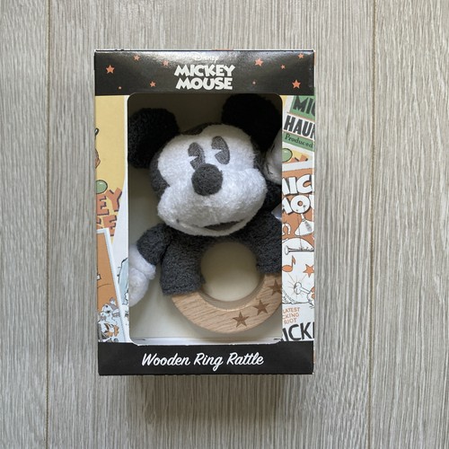 Disney Mickey Mouse Wooden Ring Rattle Children’s Baby Musical Toy