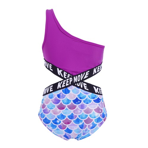 Girls Swimsuit UPF50+ One-Piece Swimming Bodysuit Beachwear Diving Leotard Park - Picture 67 of 99