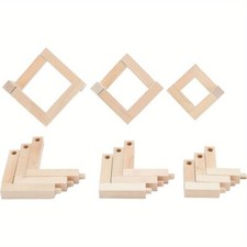 1bag 6sets 6/7.6/8.4cm Moon Lamp Wood Holder Moon Light Wooden Base Detachable