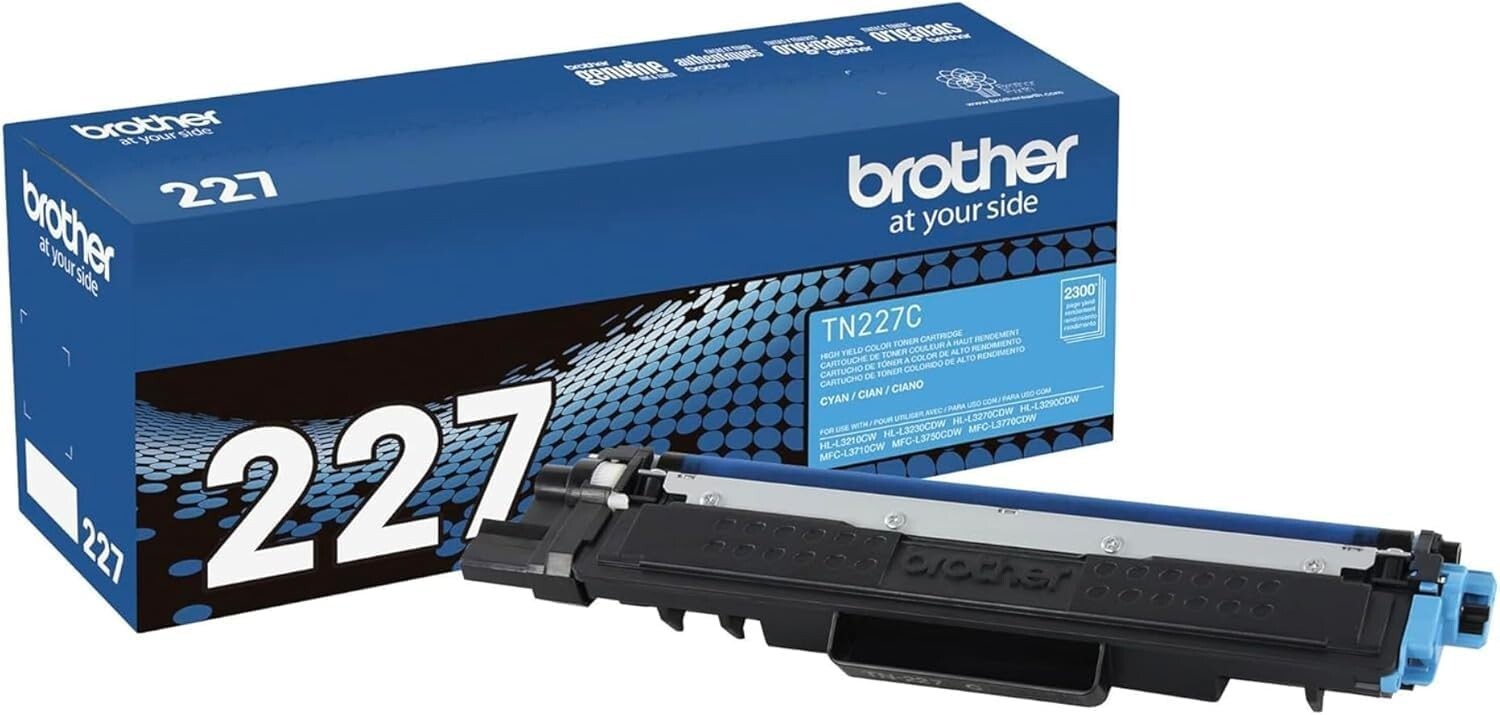 Brother (TN227C) Cyan High Yield Toner Cartridge