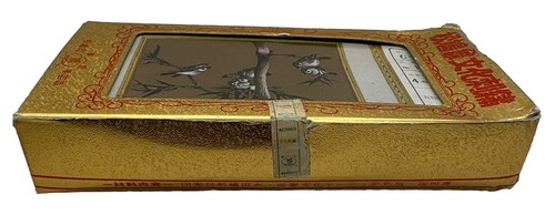 Matsuhato vintage bunka ricamo uccellini passero. n. #1046 Tokiwa oro nuovo con scatola - Foto 2 di 5