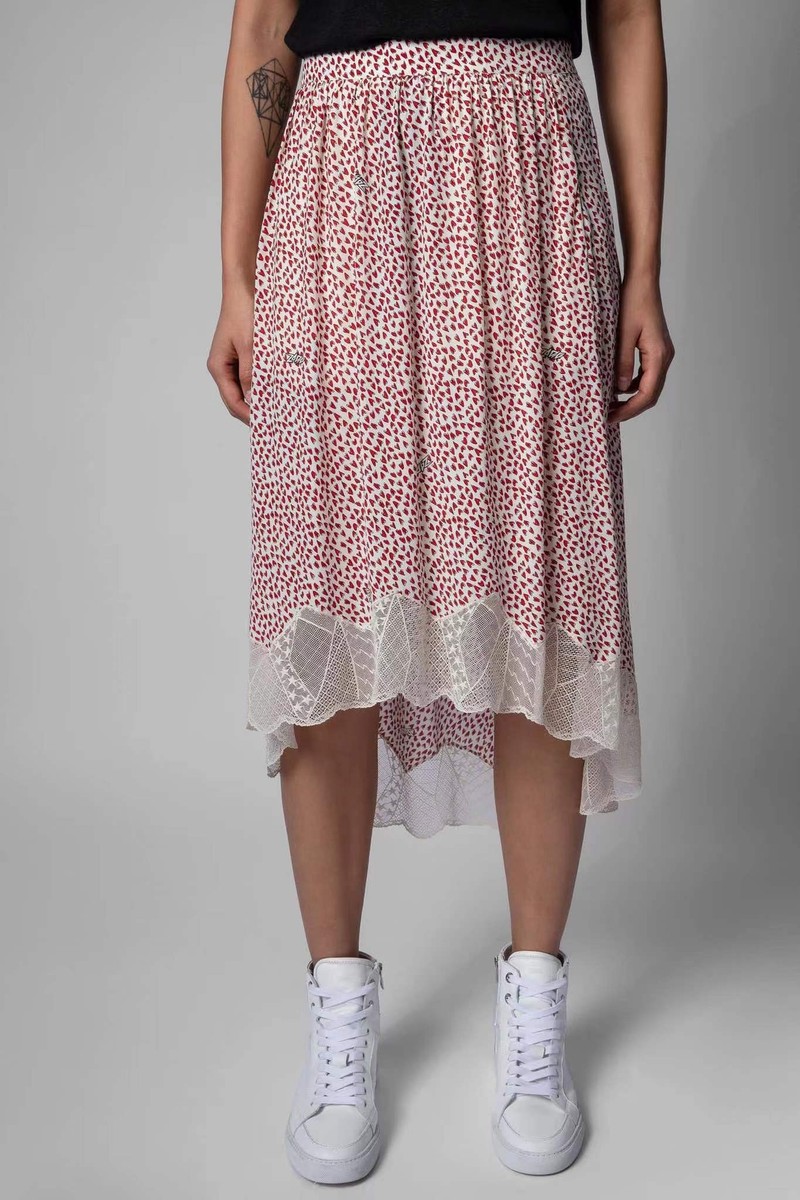 スカート ZADIG  VOLTAIRE Women Skirts KWDR01211102 White Zadig&Voltaire Women's Love Printed Skirt | eBay