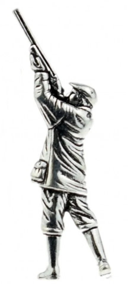 Genuine English Silver Pewter Hunting Shooting Gamekeeper Gift CUFFLINKS DIRECT — 第 2/4 张图片