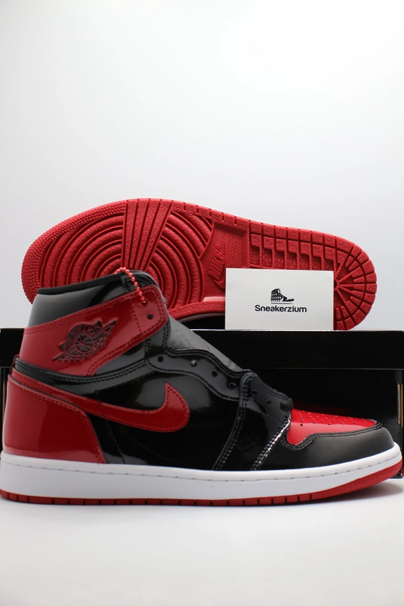 Nike Air Jordan 1 Retro High Patent Bred 555088-063 Men's or