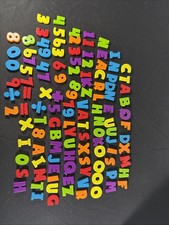 HUGE LOT OF PLASTIC MAGNETIC LETTERS AND NUMBERS 119 Total