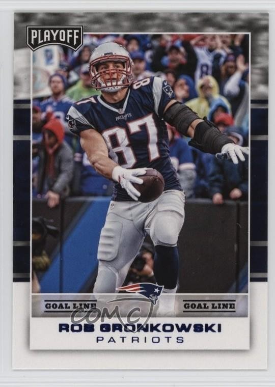 2017 Panini Playoff Goal Line Rob Gronkowski #55 0m4i
