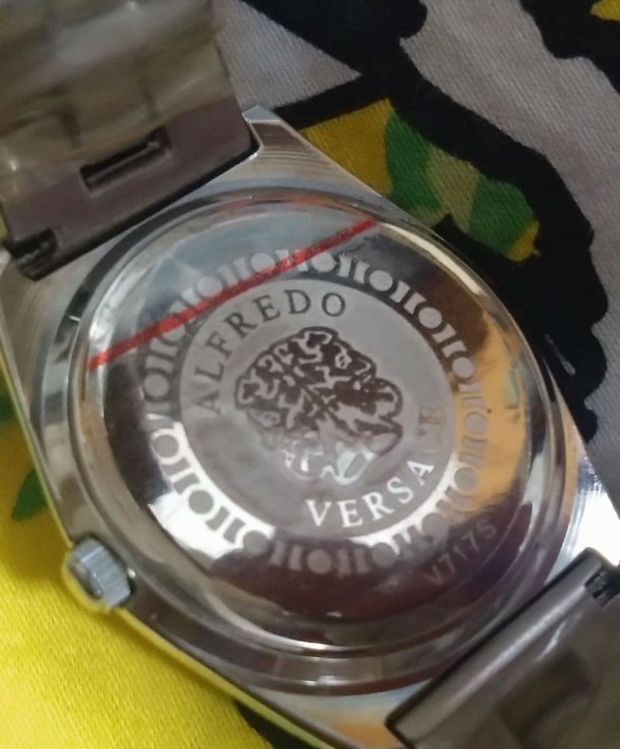 Versace Dress Watch Mens Quartz Silver Dial 32mm Case wrist 17cm New thumbnail 5