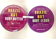 New Trader Joe's Brazil Nut Body Scrub and Body Butter Set (Limited) Total 16oz