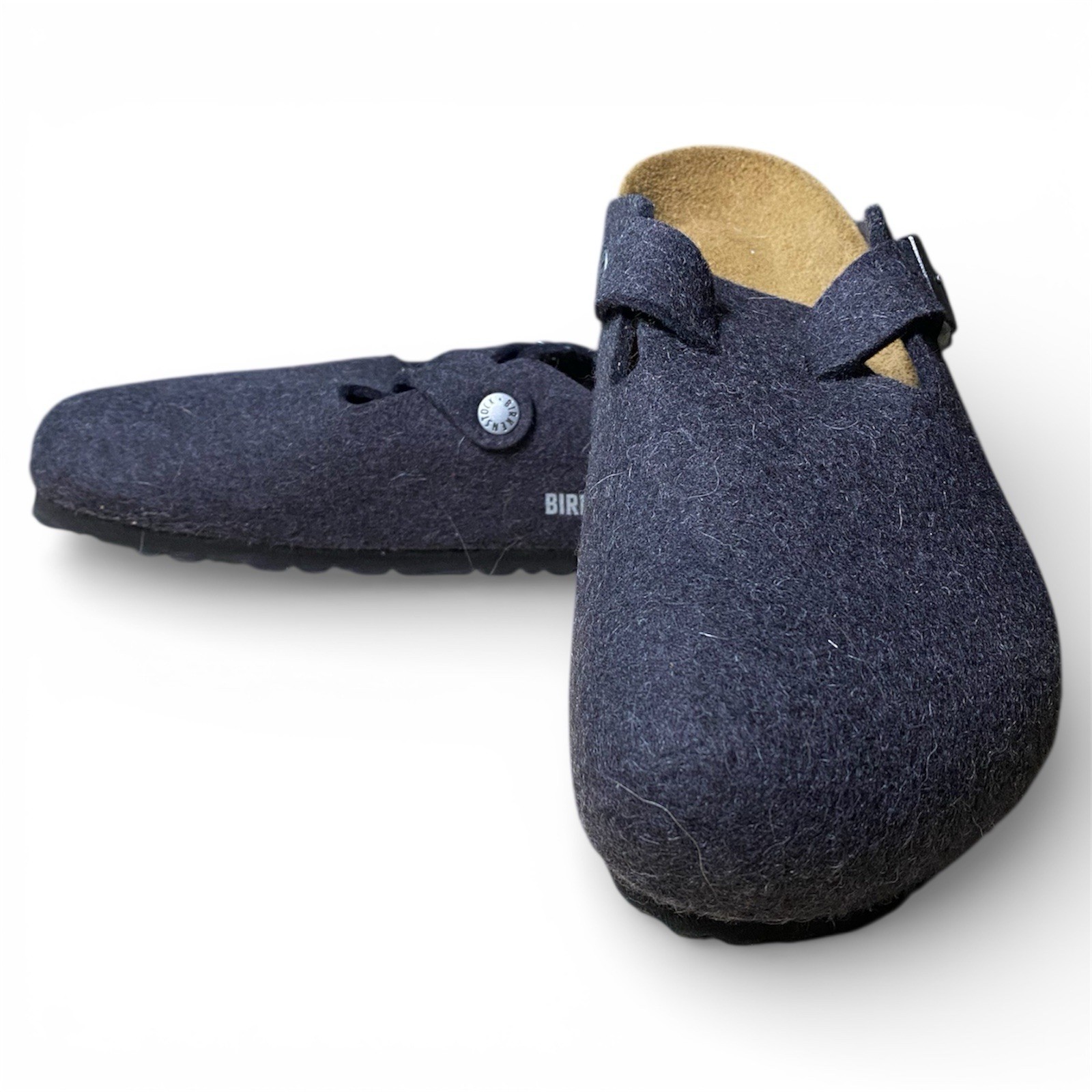 Birkenstock Boston Wool Felt Clogs Anthracite Grey Size 39 US 8 Narrow New Box