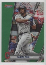 2019 Bowman's Best Green Refractor 76/99 Yasiel Puig #23 13b2