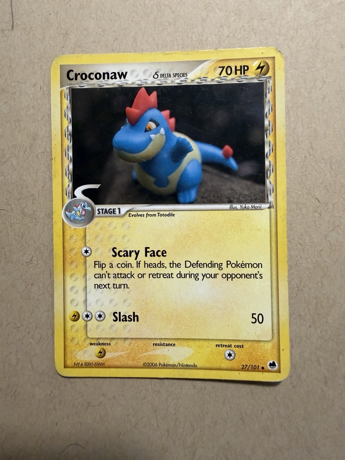 2006 Pokemon EX Dragon Frontiers 27 Croconaw HP
