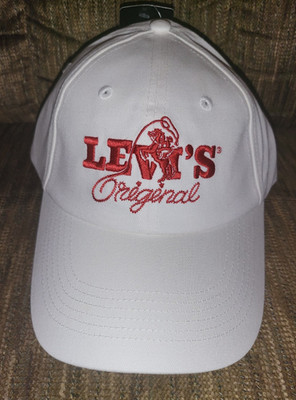 NWT LEVI'S IVORY TWILL NOVELTY BASEBALL HAT  ADJUSTABLE