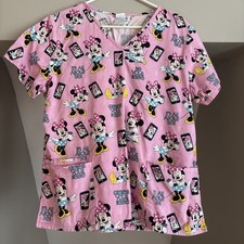 Disney Minnie Mouse Scrub Top Size Adult Medium