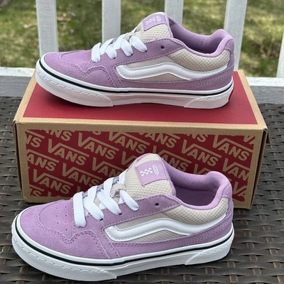 New Vans Purple Suede Caldrone Low Top Sneakers, Youth, Lavender Mist, Size 5 - Image 1 of 4