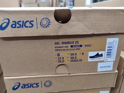 ASICS Gel Nimbus 25 Wide Women's Sz 8 French Blue Lilac Hint 1012B437-404 Mesh