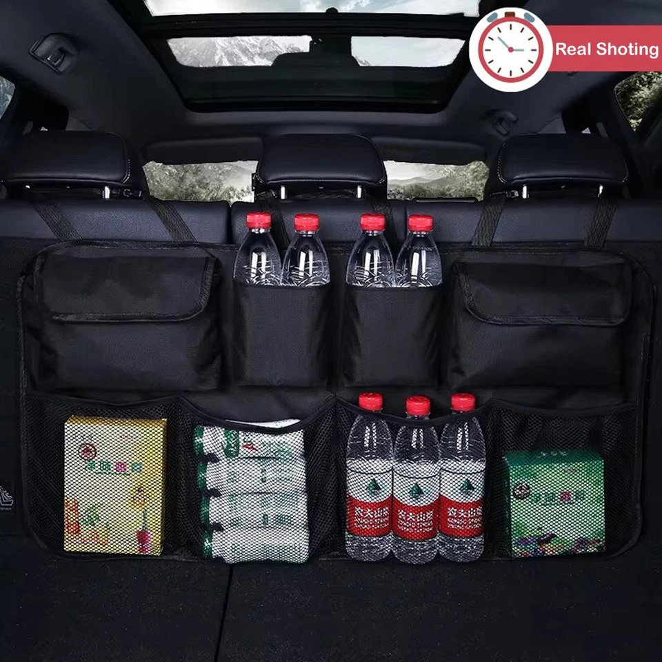 Universal Car Organizer Trunk Rear Back Seat Bag Storage Holder Mesh Net Pocket - Изображение 2 из 4