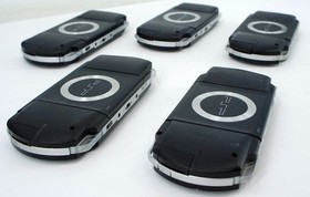 Lot of 5 Sony PlayStation PSP Handheld Consoles PSP-1001 ~ Parts or Repair