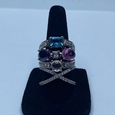 Srebrny odcień Otwarta praca Modne pierścionki Pakiet biżuterii 2szt 14,4g