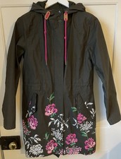 Impermeabile donna Joules Right As Rain stampa floreale taglia 10 ottime condizioni