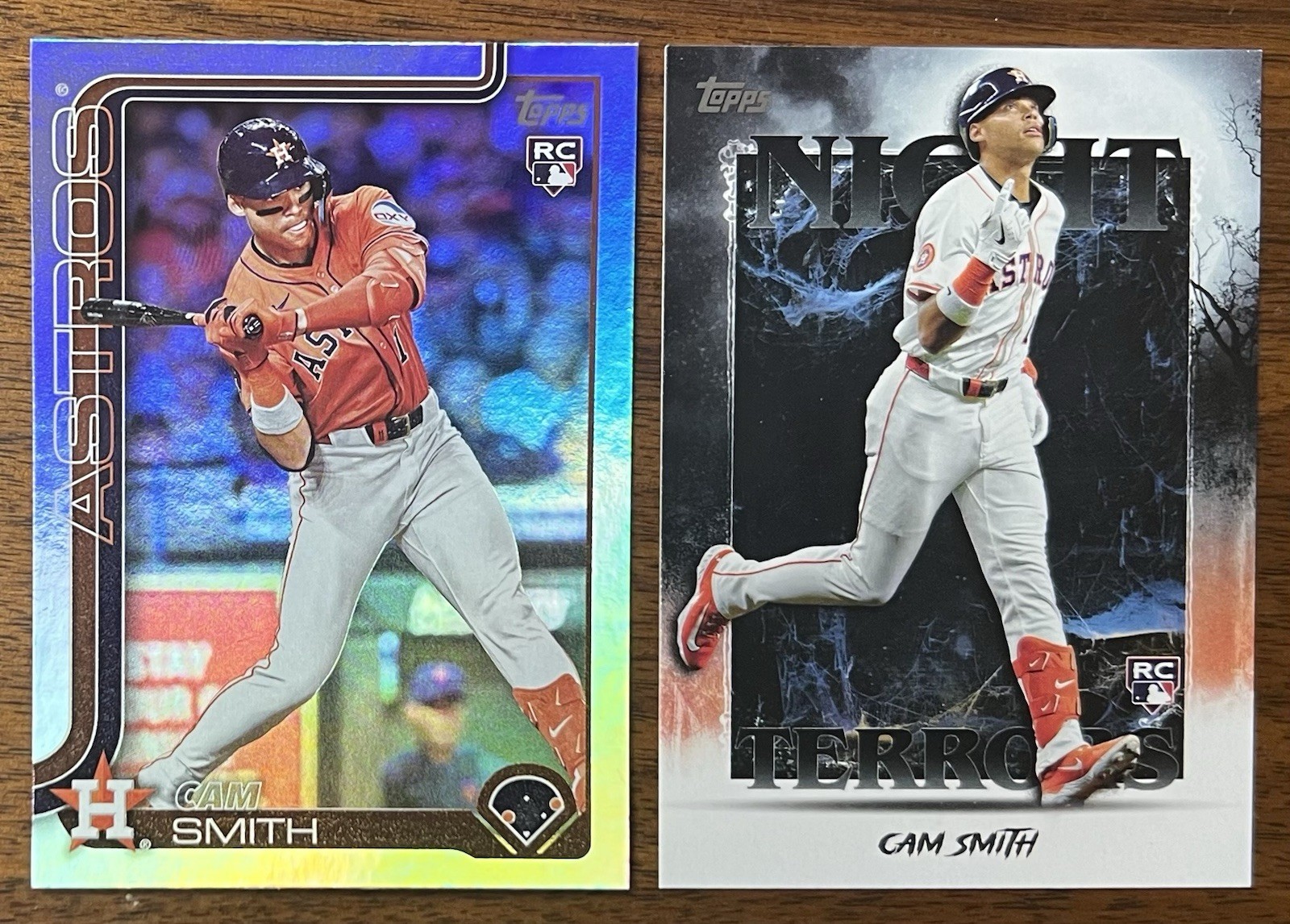 CAM SMITH 2025 TOPPS UPDATE RC US298 RAINBOW FOIL + NIGHT TERRORS 19 HOU!