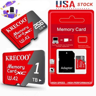 Micro SD Card Ultra Memory 128GB 256GB 1TB for Phone Tablet Security Camera Lot