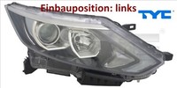 TYC 20-14680-16-2 Hauptscheinwerfer Links Scheinwerfer Frontscheinwerfer