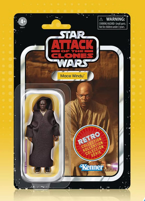 Star Wars The Retro Collection AOTC Mace Windu 3.75'' Figure MINT UNPUNCHED