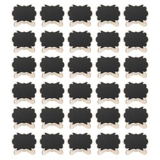 30set Mini Wooden Chalkboard Signs, Food Labels Blackboard for Party Buffet,