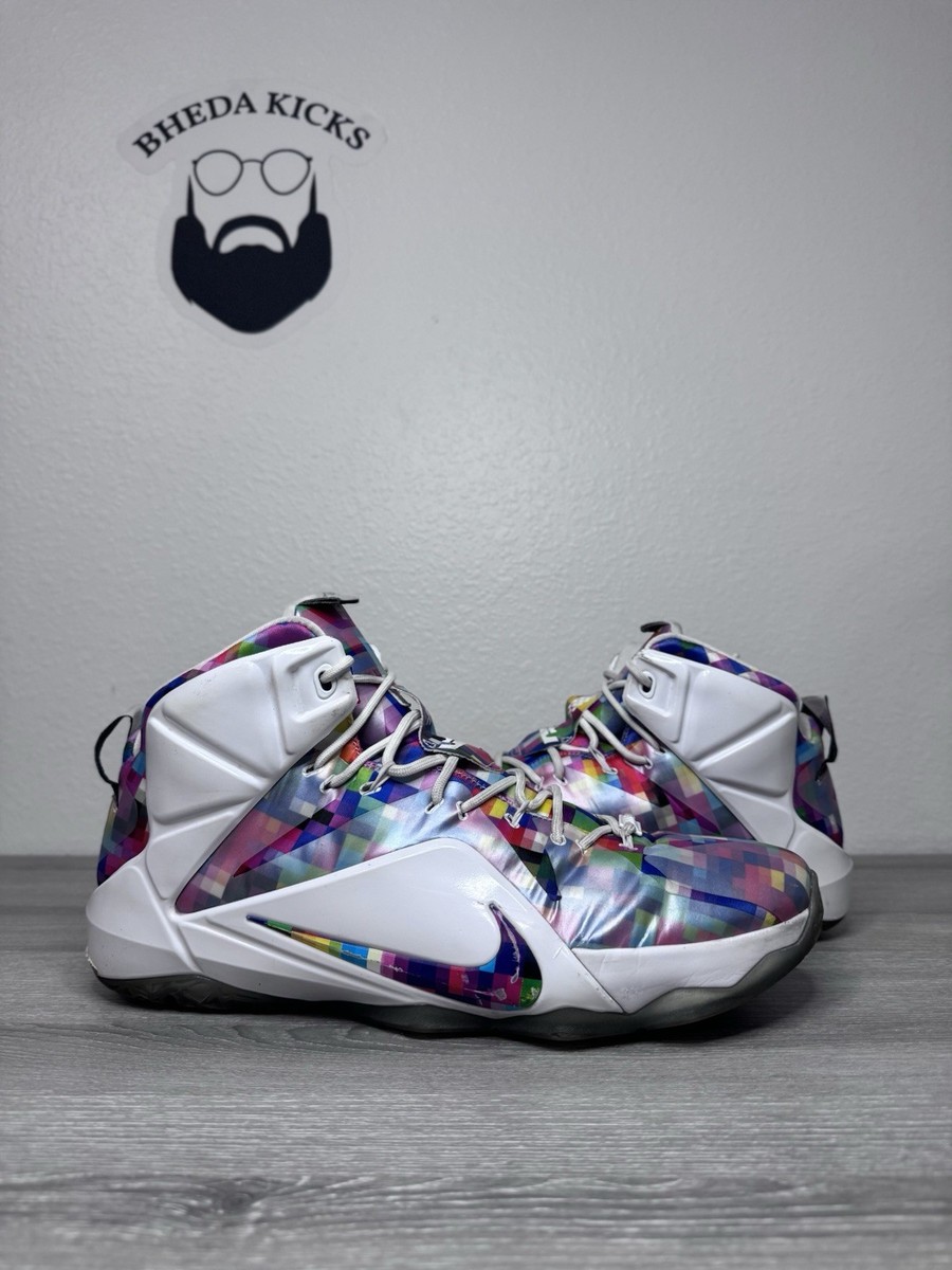 Size 15 - Nike LeBron 12 EXT Prism 2015 748861-900 Authentic Rare