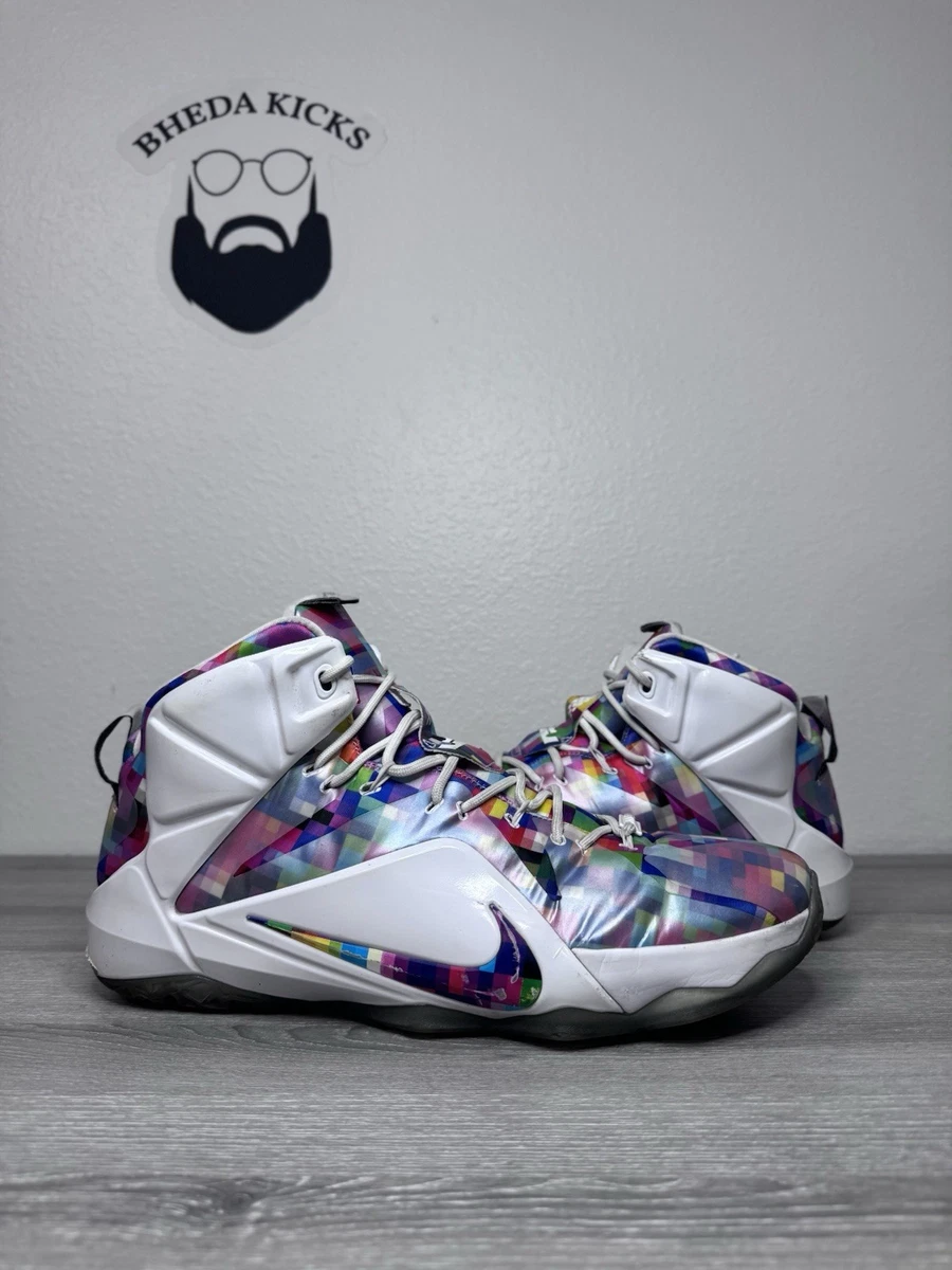 %Size 9.5 Nike LeBron 12 Ext \'Prism\' 748861-900 / GREAT RESTORATION / A 30 Nike LeBron 12 EXT  main image 4