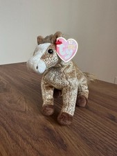 TY Beanie Baby Filly Horse 2002 Brown Sparkly Mane Plush