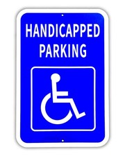 Minton Handicap Parking Sign, Signs for (12 x 18) inch, 1-Pack