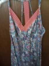 Secret Treasures Paisley Print w/Lace Adjustable Straps Nightgown Size 2X