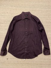 GIORGIO ARMANI Black Label Made Italy Dress Shirt Men's L Purple