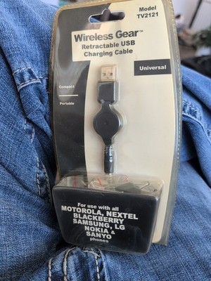 Wireless Gear Retractable Charging Cable Phone Charger Vintage Sealed