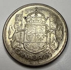 1958 Canadian Silver 50 Cents Half Dollar Coin N54
