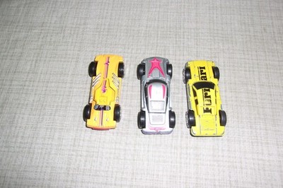 Vtg Diecast Flip Cars LTI Double Sided Yellow Ferrari w/Stars Purple Gold Red