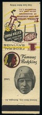 1958-59 Universal Federal Savings Redskins Football Matchbook Cliff Battles *e2
