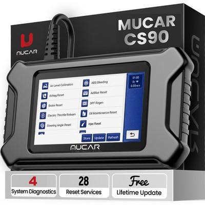 MUCAR CS90 OBD2 Scanner Diagnostic Tool Check Engine Fault Code Reader 28 Resets