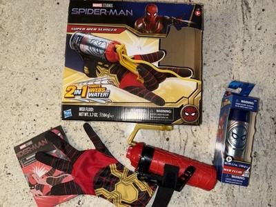 New Marvel Spiderman Super Web Slinger 2 in 1 Shoots Webs or Water Shooter Toy