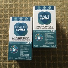 2x Health & Him Andropause 55+ Multi-Nutrient Supplement 60 Capsules 02/2027